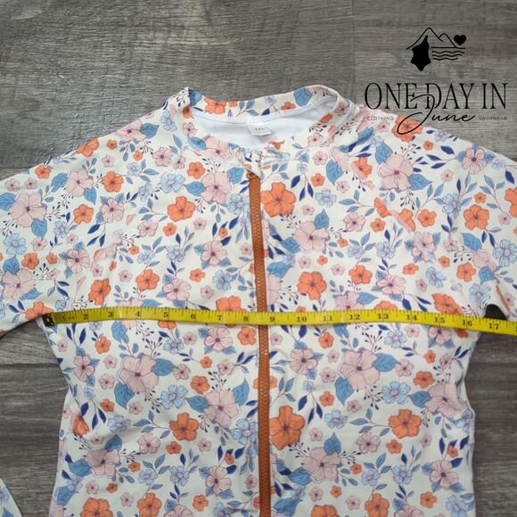 Century Star Plus Size Floral Rash Guard One Piece Swimsuit Size 2XL - Picture 4 of 6